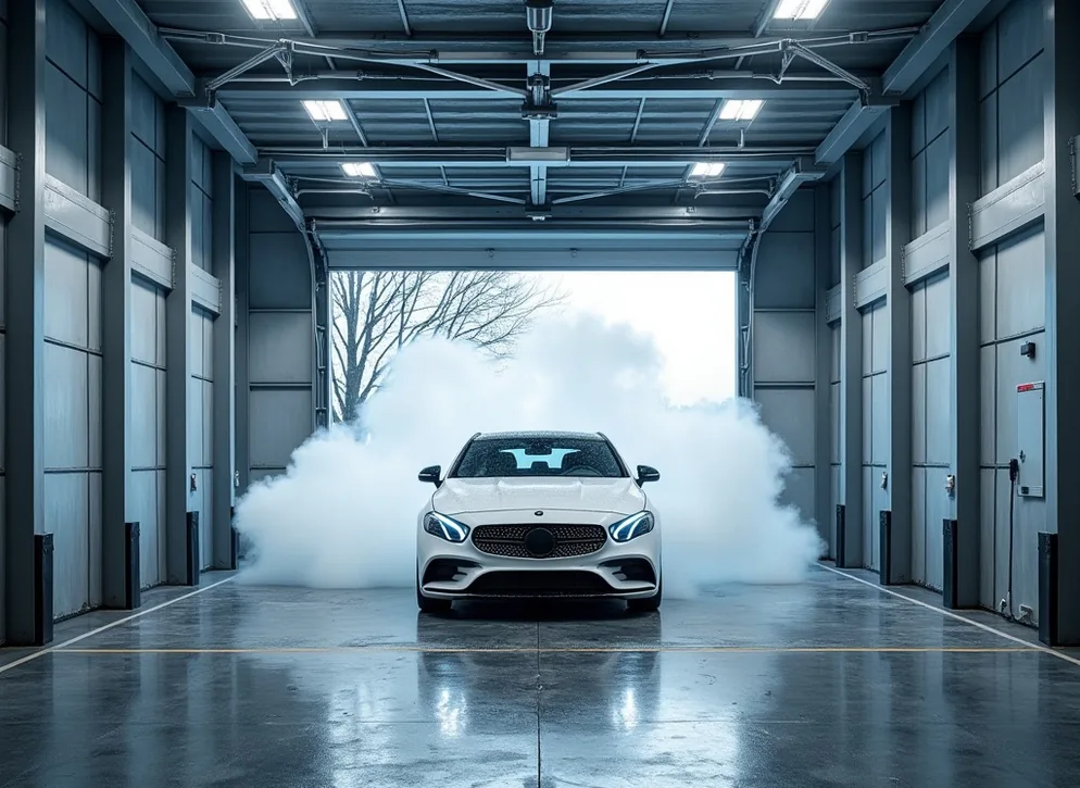 Modern car wash equipment and detailing facility